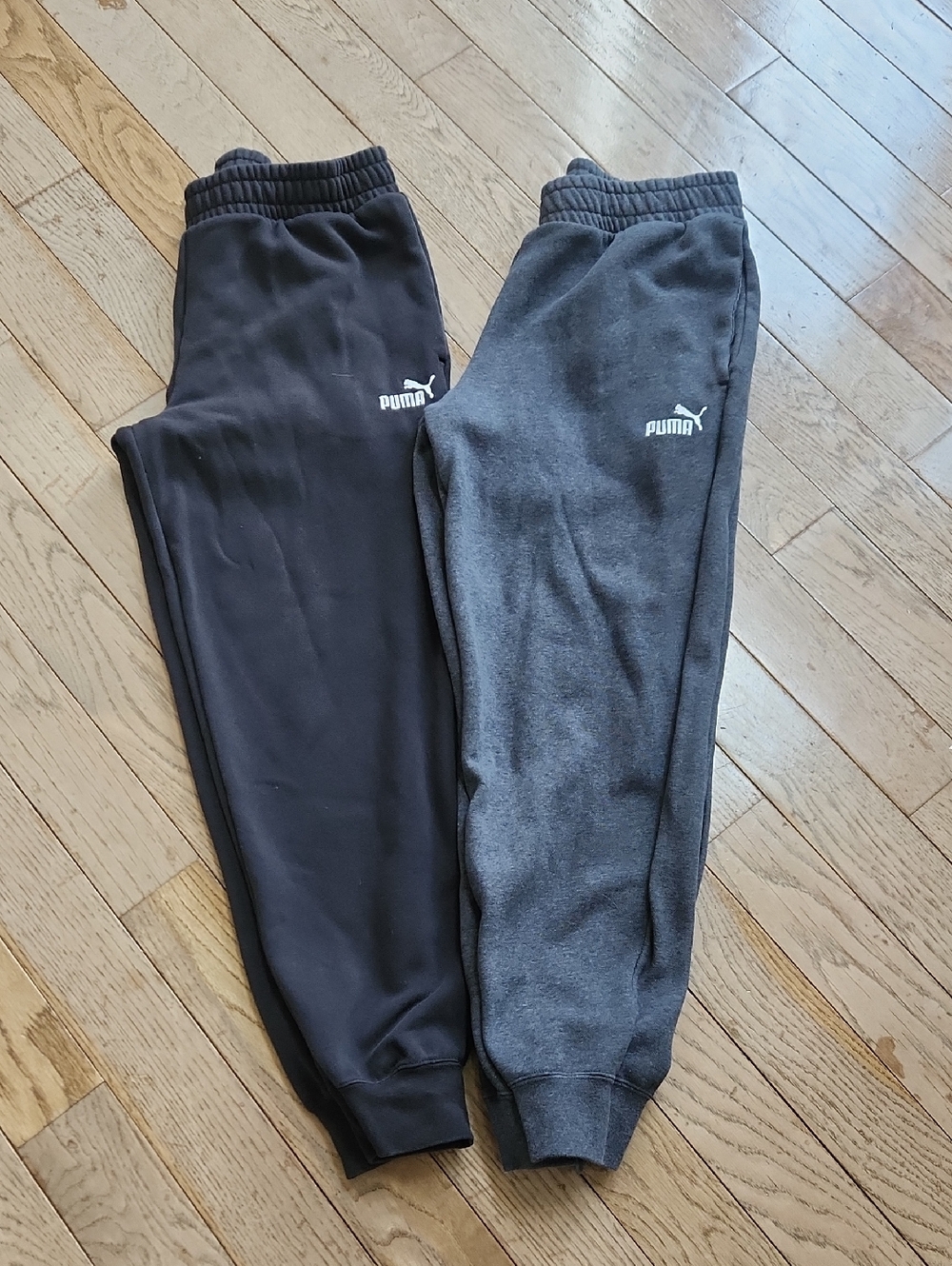 Puma Men's Black and Charcoal Jogger Sweatpants Set